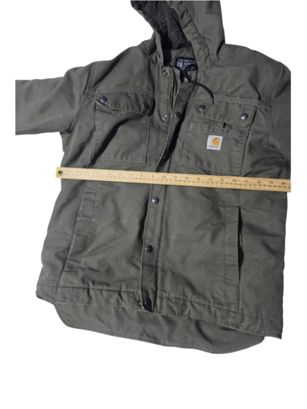 Men's Carhartt Relaxed Fit Hooded Jacket - Green - Size S